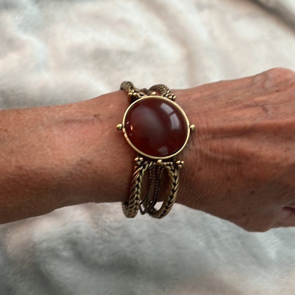 Cuff antique gold bracelet